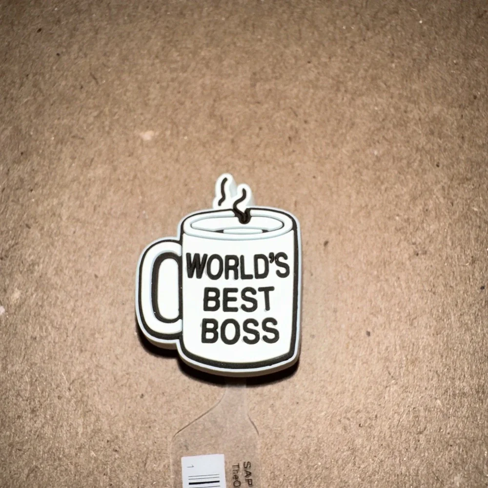 CROCS THE OFFICE WORLDS BEST BOSS Jibbitz™ Charms • Authentic Jibbitz (RARE) NWT